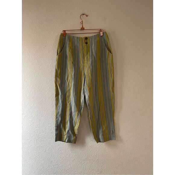 Soft Surroundings Caldera Striped Pants Linen Blend size 6 petite - Picture 1 of 6